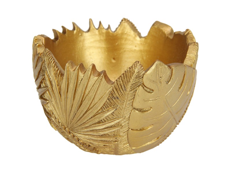 Gold Décor Leaf Pot